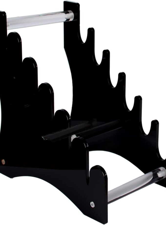 Knife Display Stand,Knife Holder Knife Storage Rack Acrylic Knife Display Case for Survival, Outdoor,  Mini Knife,dagger(Black)