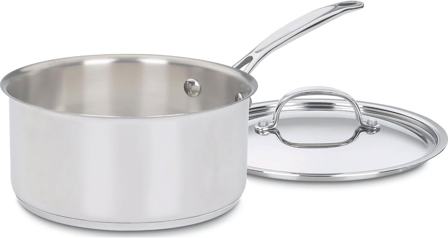 Saucepan w/Cover, Stainless Steel Cookware Collection, 3-Quart,