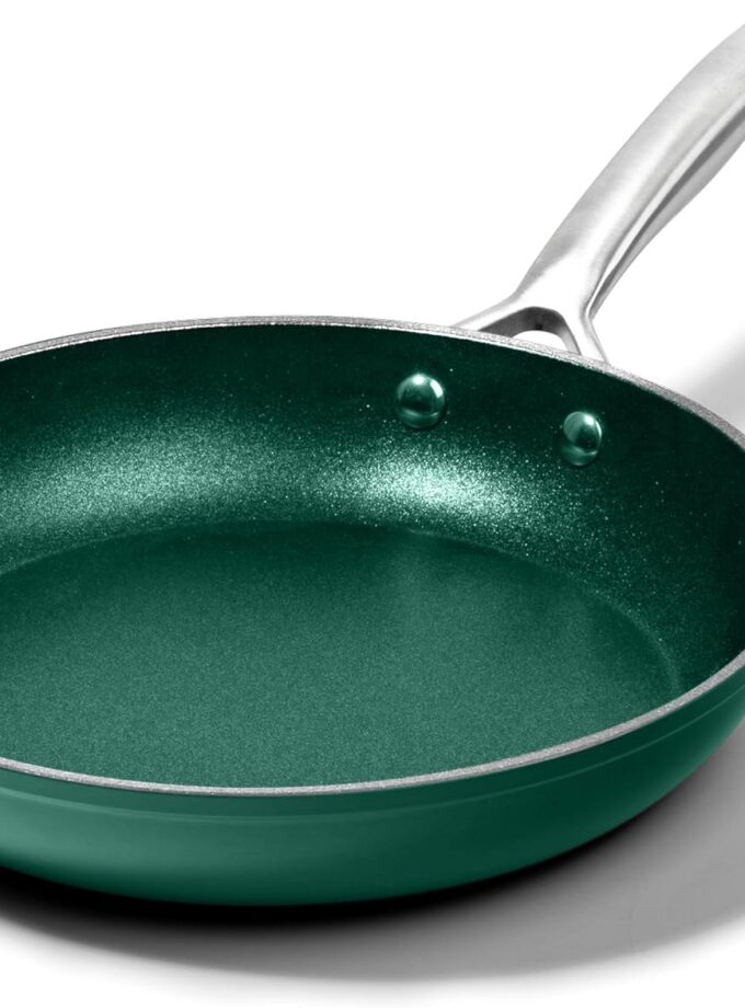 10 Inch Emerald Green Pan for Cooking, Non Stick Frying Pans Nonstick Frying Pan Skillet for Eggs, Omelette, Non Stick Pans,   Free Oven & Dishwasher Safe