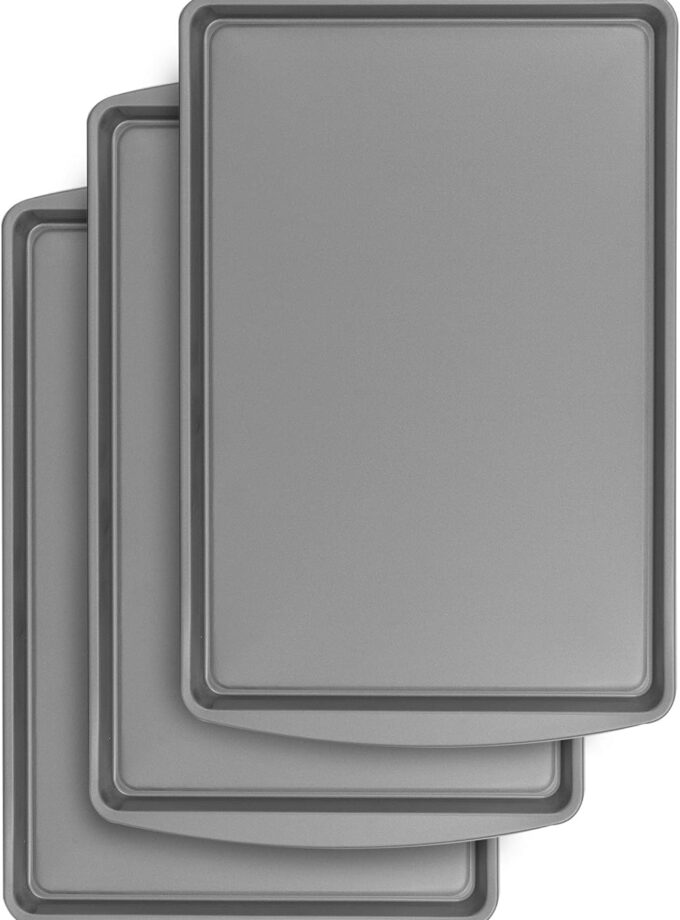 Medium Nonstick Cookie Pan, 15.2''L x 10.2''W, Set of 3